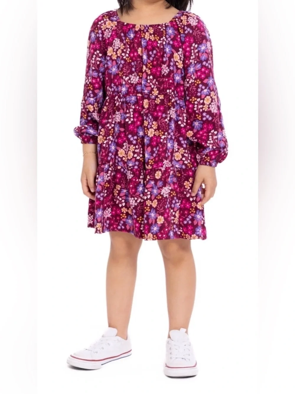 Wonder Nation Girls 2T Purple Floral Play Dress Boho Fall Fairy Cottagecore